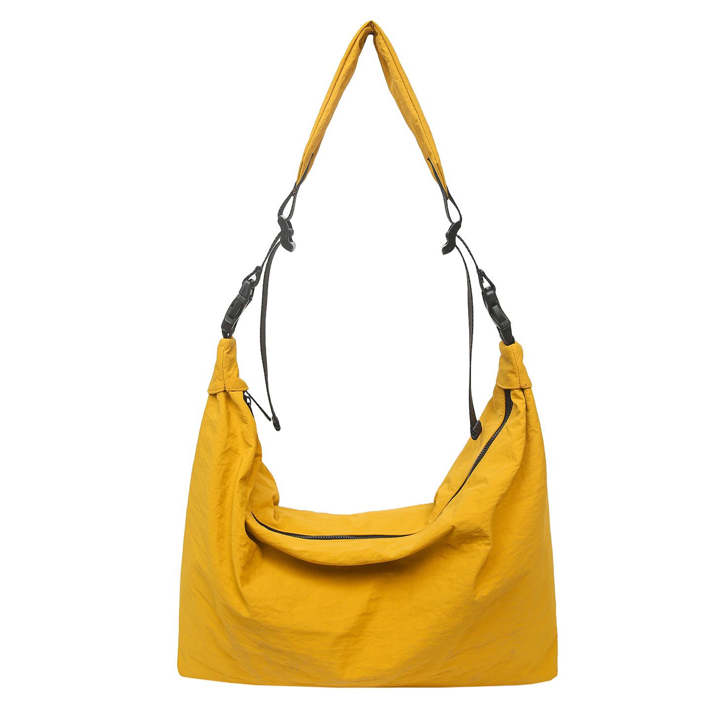 

Casual big bag women s new fashion cloth bag Korean version lightweight shoulder bag large capacity tote bag dumpling bag жовтий
