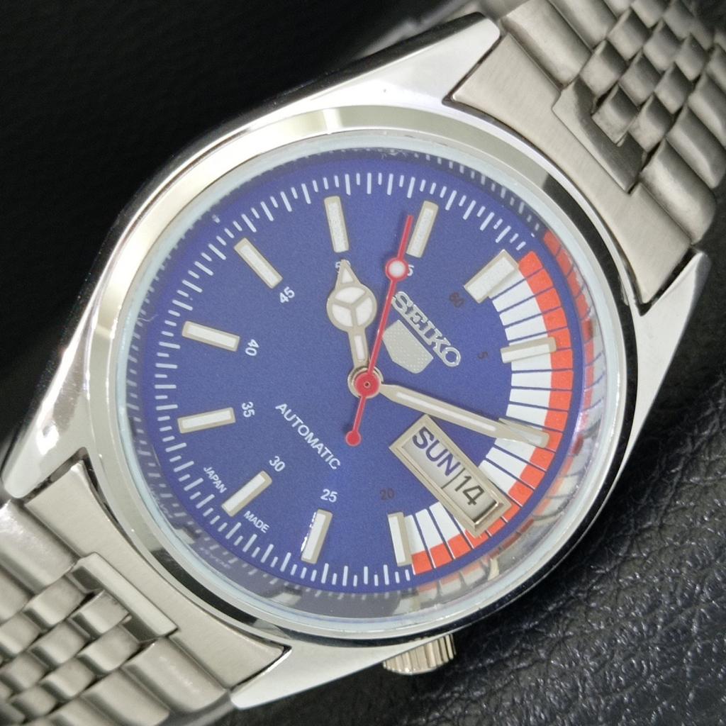 

JAPAN VINTAGE REFURBISHED SEIKO 5 AUTOMATIC 6309A MENS BLUE DIAL WATCH a441085-4 Sk-a441085