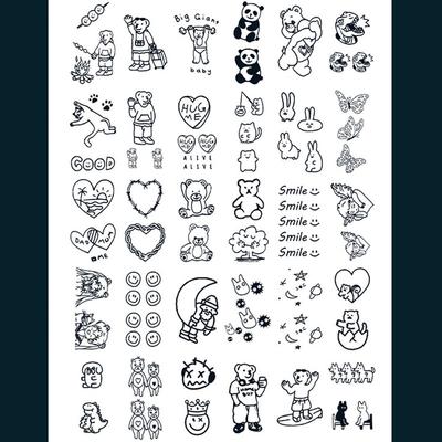 Self Henna Butterfly Tattoo Sticker Instant Tattoo, Sticker Collection 48C, 1 Piece