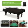 Black Billiard Table Cover , Protects Your Billiard Table from Scratches and Spills, Indoor/Outdoor Use,  Billiard Accessories