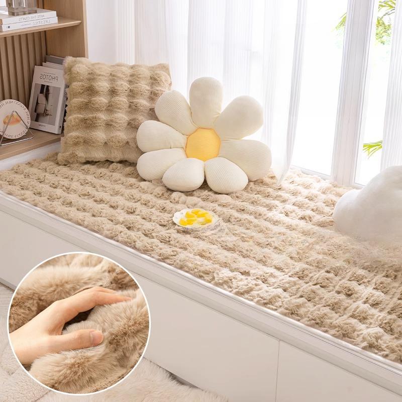 Plush Window Cushion Window Sill Mat New Balcony Cushions Winter Ins Style Tatami