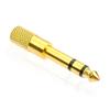 High-Quality Gold-Plated 3.5mm To 6.35mm Stereo Headphone Adapter - All Copper Audio Connector for Mobile Devices.