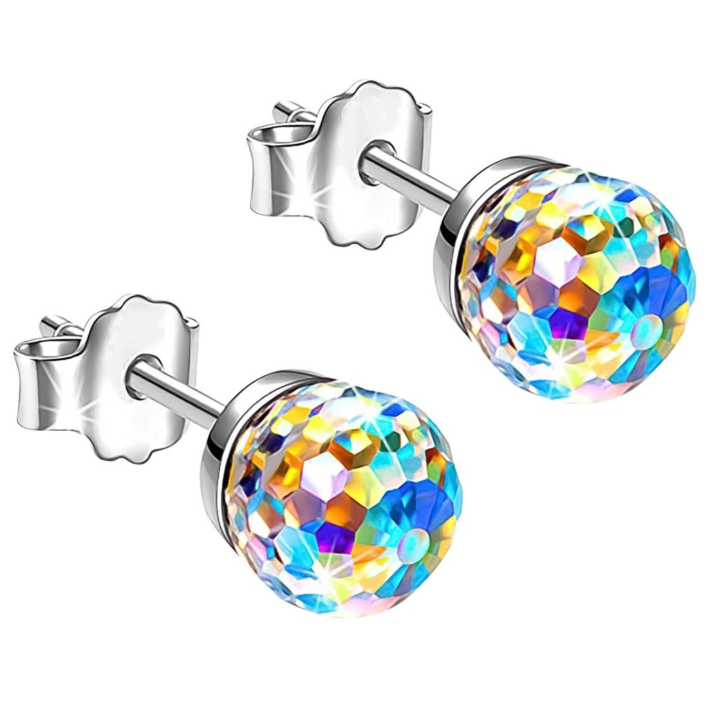 6MM Crystal Ball Zircon Earrings