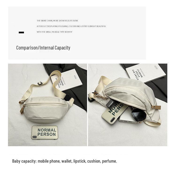 New Style Women's Crossbody Chest & Waist Bag with 3 Pockets and Logo Print - Large Capacity for Sports and Running