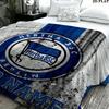 1PC Hertha BSC Custom Name Patterned Flannel Blanket Suitable For All Seasons for Home Decor Warmth and Comfort Gifts Holiday Present