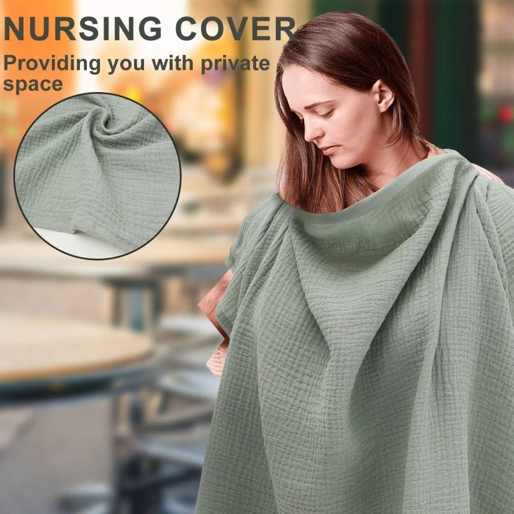 3Pcs Cotton Nursing Cover Set Breathable Baby Feeding Clothes Breastfeeding Shawl  Outdoor