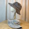 New washed distressed denim fisherman hat for women, makes the face look smaller, Japanese style, suitable for large head sizes, sun protection,