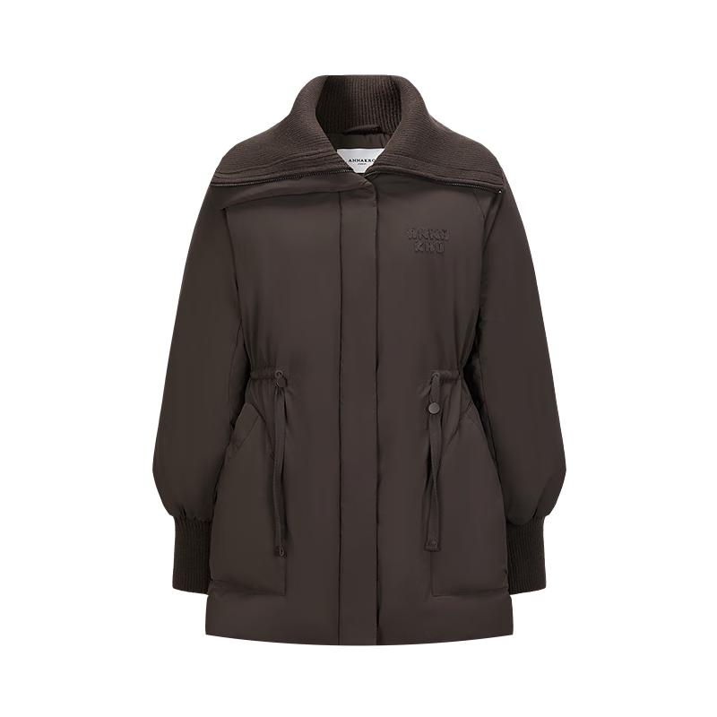 JZ Annakol Women s Knit Patchwork X-Shape Duck Down Puffer Jacket L