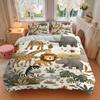Safari Animal Adventure Print 3Pcs Bedding Setduvet Cover With 2 Bedropillowcase Home Birthday Gift