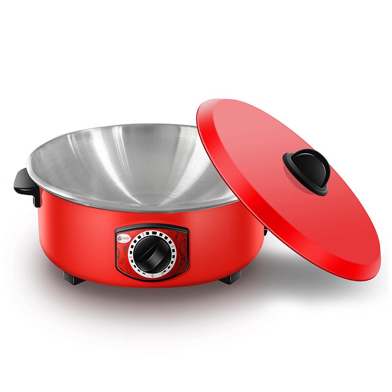 12 Inch Multifunctional Electric Hot Pot Non-Stick Frying Pan Multicooker Soup Hotpot For Home Kitchen Cooking Supplies