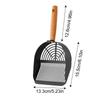 Litter Scooper Stainless Steel Litter Box Scoop Portable Cleaning Sifting Tool With Ergonomic Long Handle Pet Supplies For Home