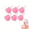 Set da 6 ciotole per mescolare maschere viso a forma di cuore rosa con spatola, strumento in plastica per la cura della pelle fai-da-te, adatto per la famiglia e il salone