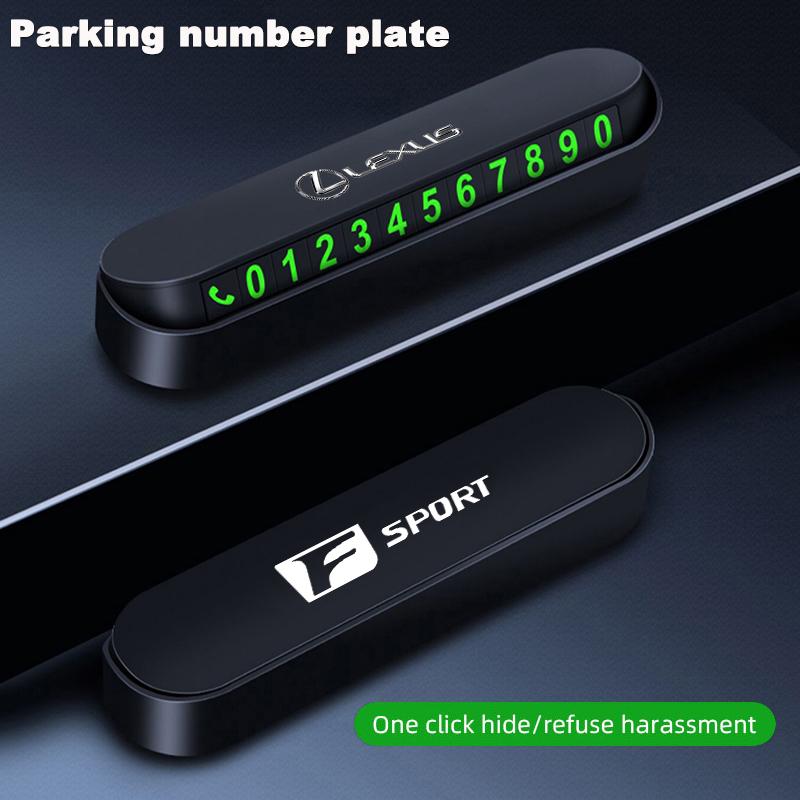 Car Temporary Parking Card Phone Number Card Accessories For Lexus FSPORT GS GX IS LS LX CT LC RC LBX NX RX 350h 450h ES UX 300e ADE1