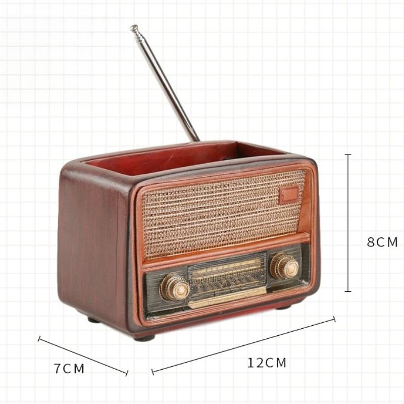 

Смола Ретро Радио Формирование Украшений Дом Персонализированный Многоцелевой Цветочный Горшок Горшок Поделки темно-коричневого