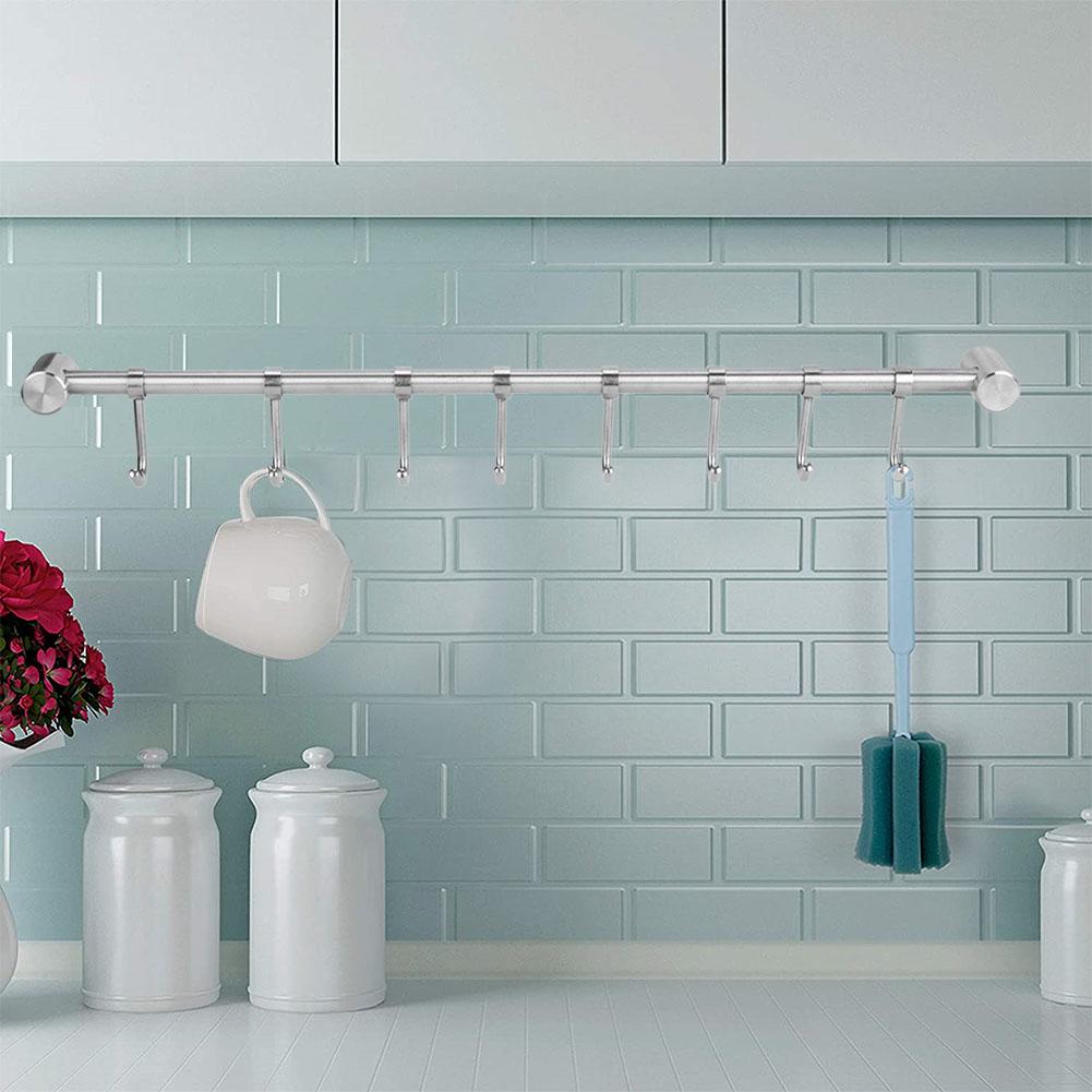 Stainless Steel Wall Hook Hanger Coat Robe Towel Hat Clothes Rack for Kitchen Bathroom