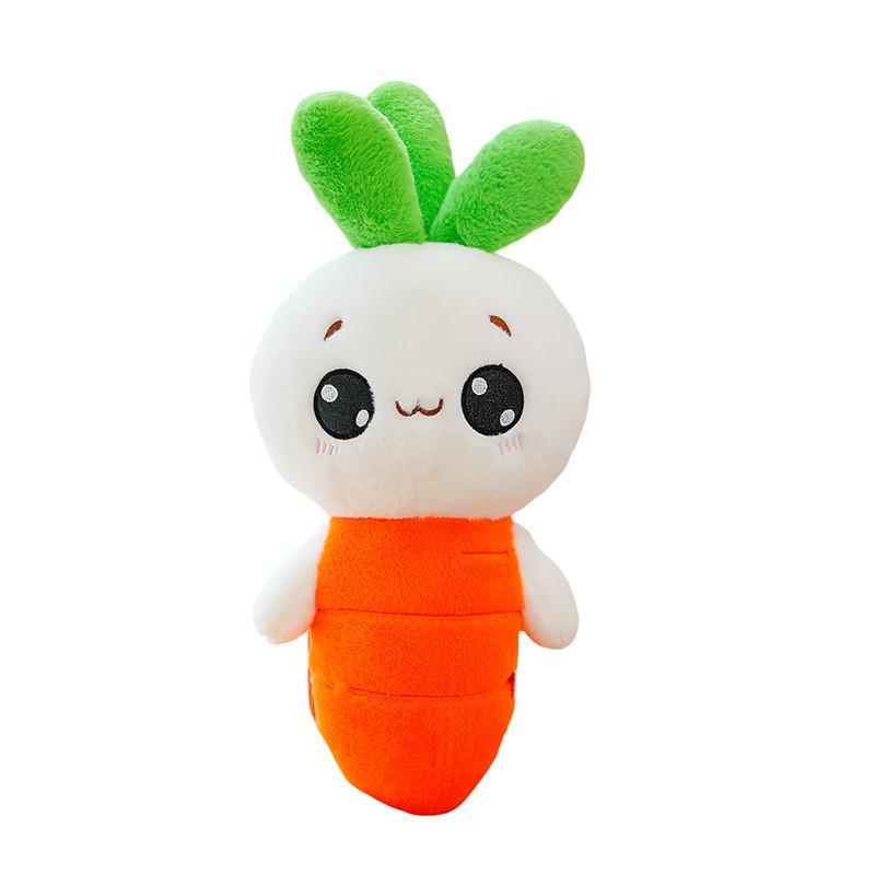 

White Carrot Rabbit Plush Toy Sleeping Doll Soft Pp Cotton Filling Kids Gift 45cm/17.72in