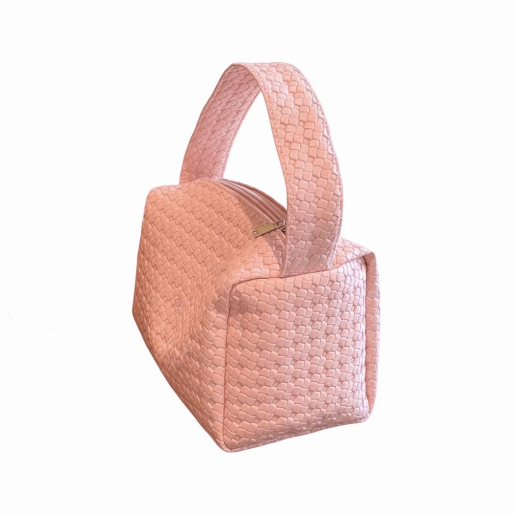 PU Women s Cosmetic Bag Pink Pillow Shape Storage Handbag Large-Capacity Waterproof Storage Organizer Cosmetic Storage