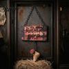 Dark Slaughter Theme Props Halloween Butcher Shop Sign, Horror Broken Leg Decoration Hanging Creepy Doorway Sign Wall Pendant for Haunted House Party