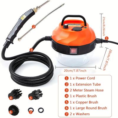 2500W Taşınabilir Buharlı Temizleyici - Yatak Araba İç Mekan Kanepe Mobilya İç Mekan İçin Böcekleri Temizlemek İçin Yüksek Sıcaklıklı Buhar Motoru