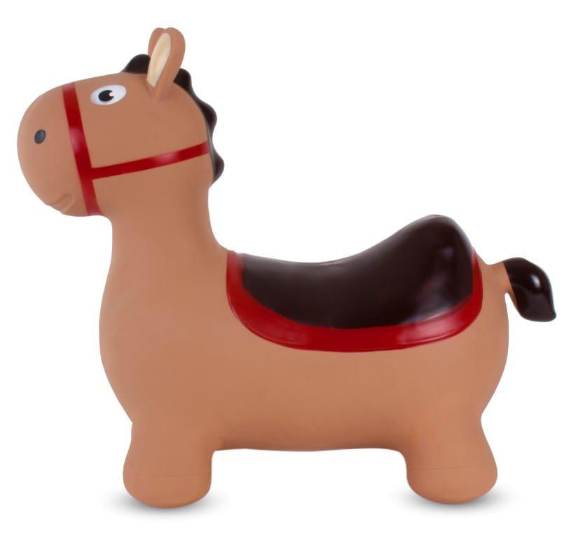 Large Rubber Hopper for Children Brown Donkey for Jumping with Pump, Jumping Toy