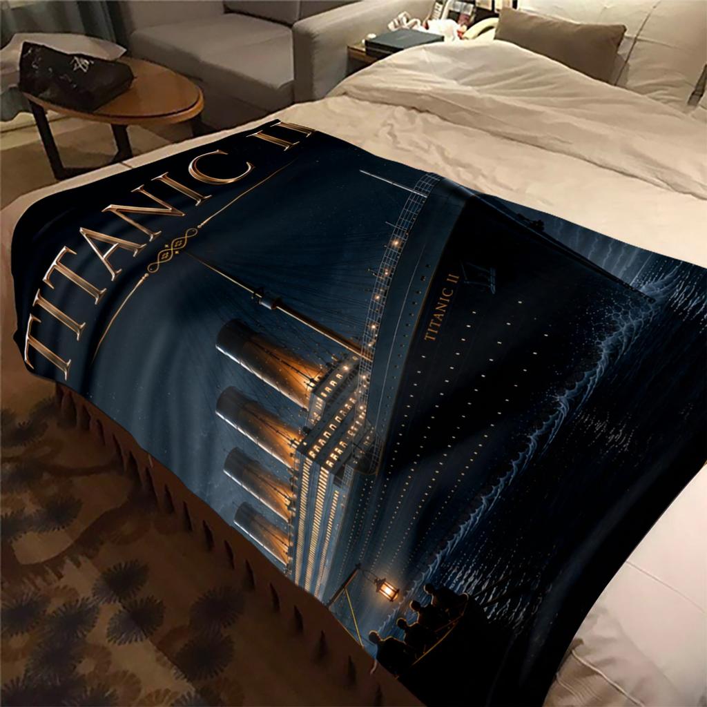 Titanic  Plush Blanket Soft Comfortable All Seasons Blanket Sofa Office Naps Blanket Outdoor Travel Throw Perfect Gift