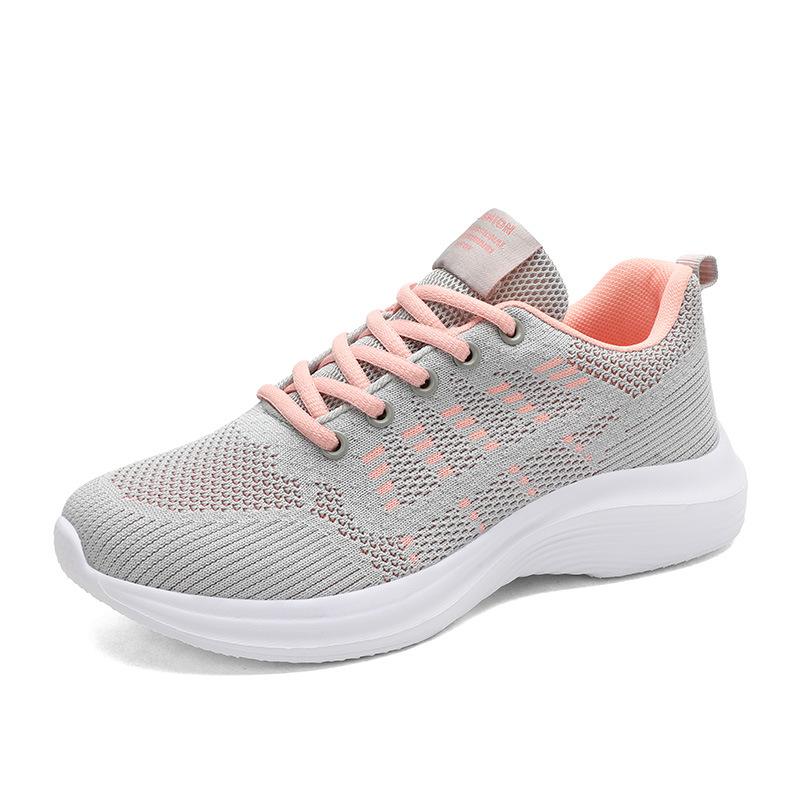 

2021 autumn new breathable fly-woven women s shoes Korean version versatile comfortable casual shoes women s large size sports shoes running shoes 41