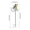 AEE4-Metall-Windspiel Garten Metalltier Fahrrad Kinetisches Spinner Dekor Outdoor Rasen Metallkunst Dekoration