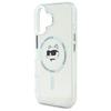 Karl Lagerfeld Klhmp16Shlschh Iphone 16 6.1 Biały/White Hardcase Iml Metal Choupette Head Magsafe