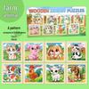 Tierwald Cartoon Holzpuzzlespiel, 9 Teile, für Alter 3-6: Früherziehungsspielzeug