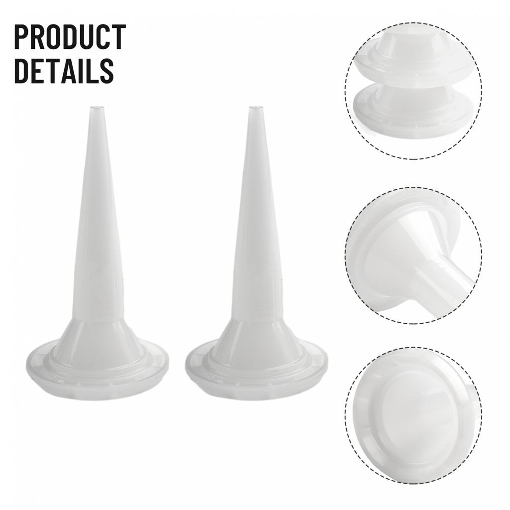 Pack of 10 Plastic Caulk Nozzles with Glue Mouth for Construction Tools