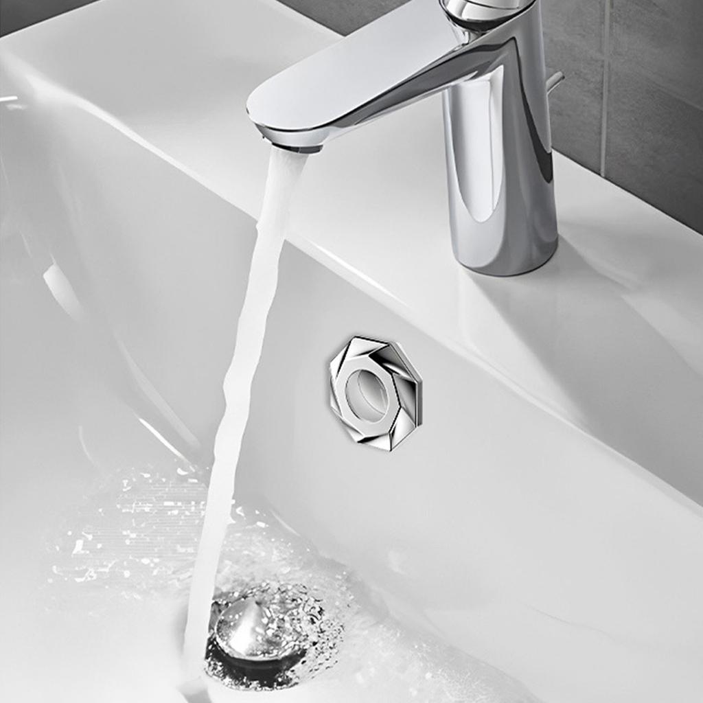 Set of 3 Sturdy ABS Materials Sink Overflows Covers for Home And Hotel Bathrooms Elegant Color Quick Installation