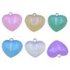 Pingente Coração Material de Resina Embellishments de Coração Coloridos Acessórios de Coração Brilhantes para Pulseira DIY Artesanato de Joias
