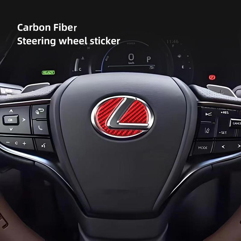 Lexus Car Sticker Carbon Fiber Steering Wheel Decorative Sticker For RX330 IS250 Ct200h ES300h RX350 IS300h NX300h RX400h ES350