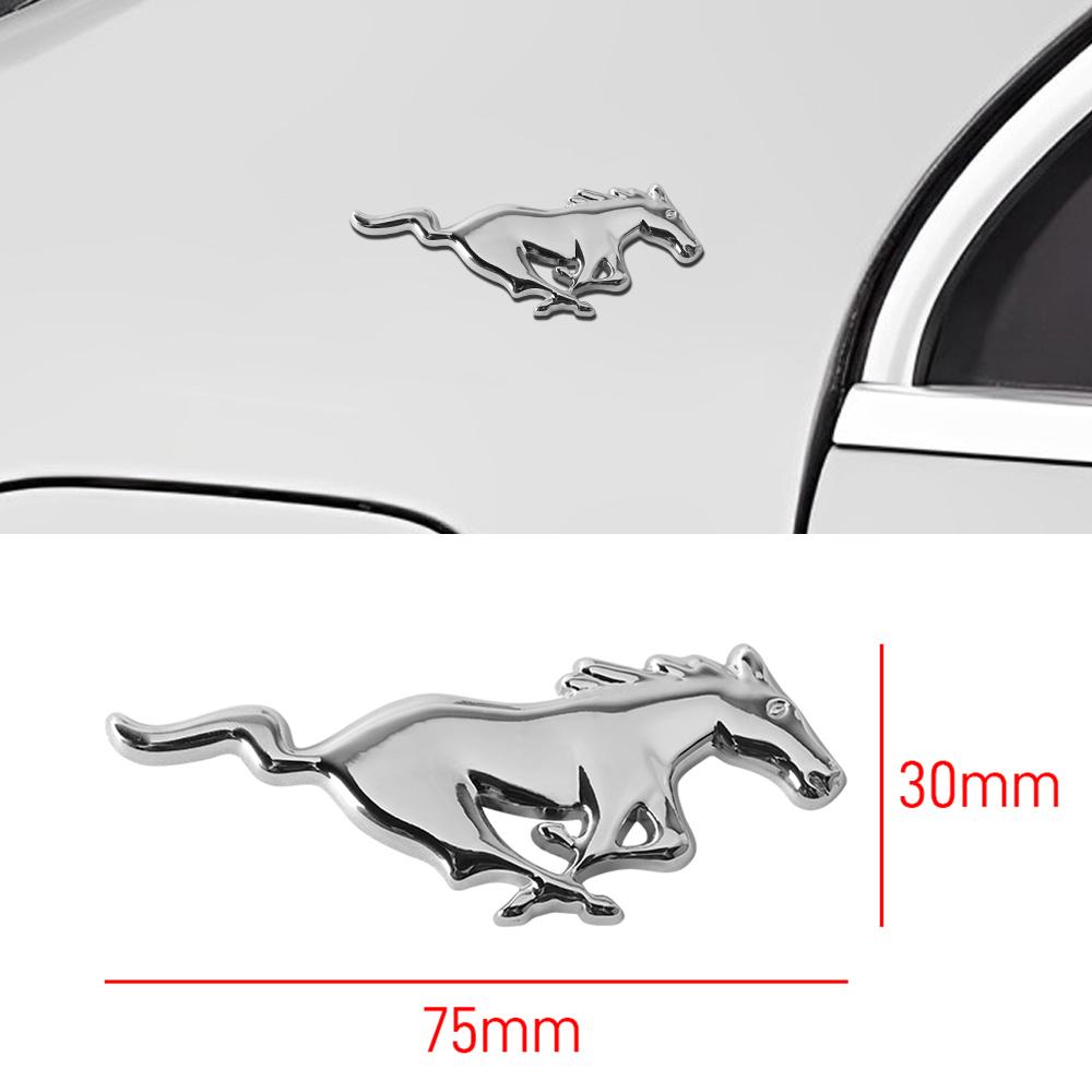 3D Metal Car Sticker Mustang Style Body Trunk Decoration Decal For Ford Focus ST Mk2 Mk3 Mk7 Fiesta Ranger Kuga F150 Valve Cap GMSBD1