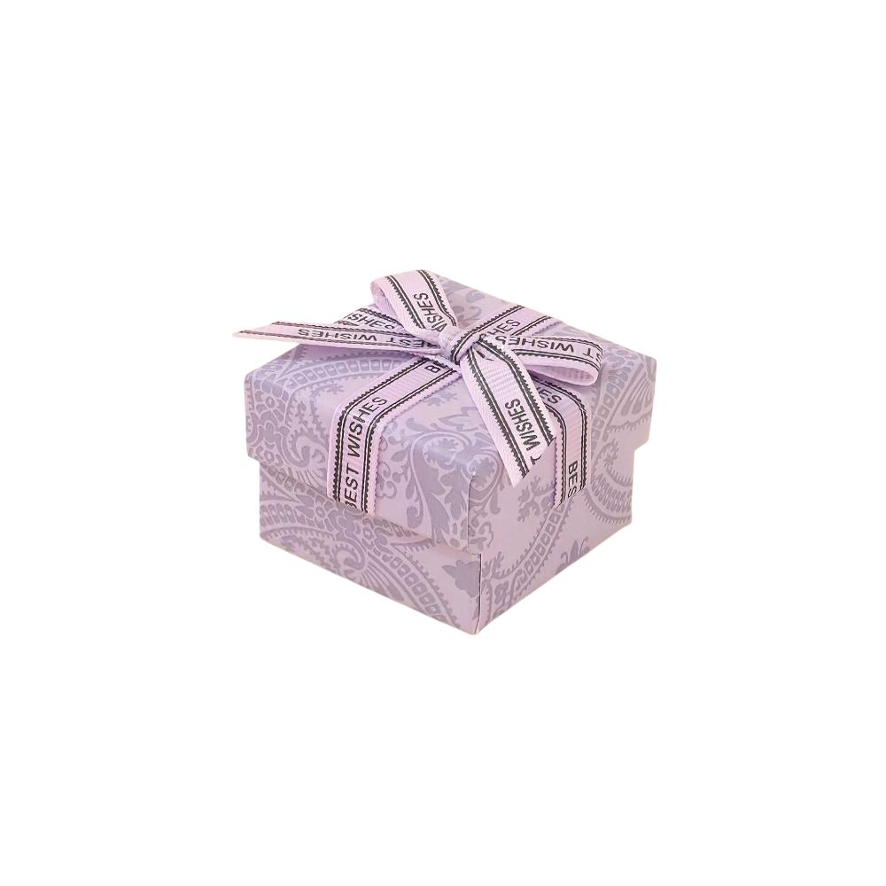 Gemstone Embellished Cherry Blossom Ring Crystal Accents Jewelry Box Anniversary Birthday Gift
