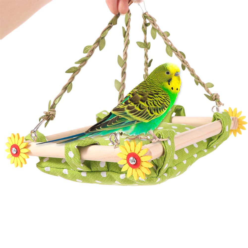 Bite Resistant Bird Hanging Hammock Breathable Stable Parrot Nest Bed Removable Bird Swing For Parrot Hamster Lovebird