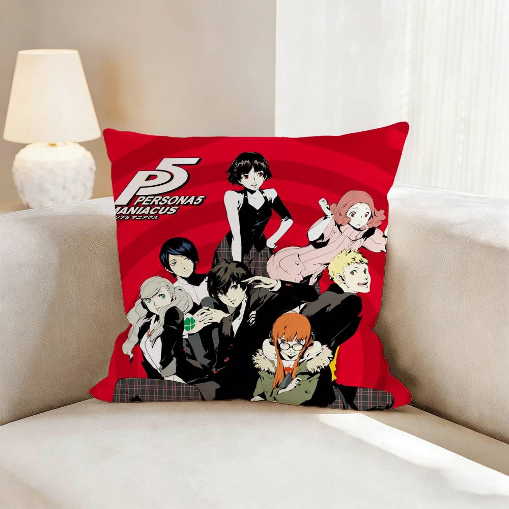 Game P-Persona 3 4 5 Anime Pillow Case Pattern Printed Pillowcase For Living Room Sofa Cushion Cover