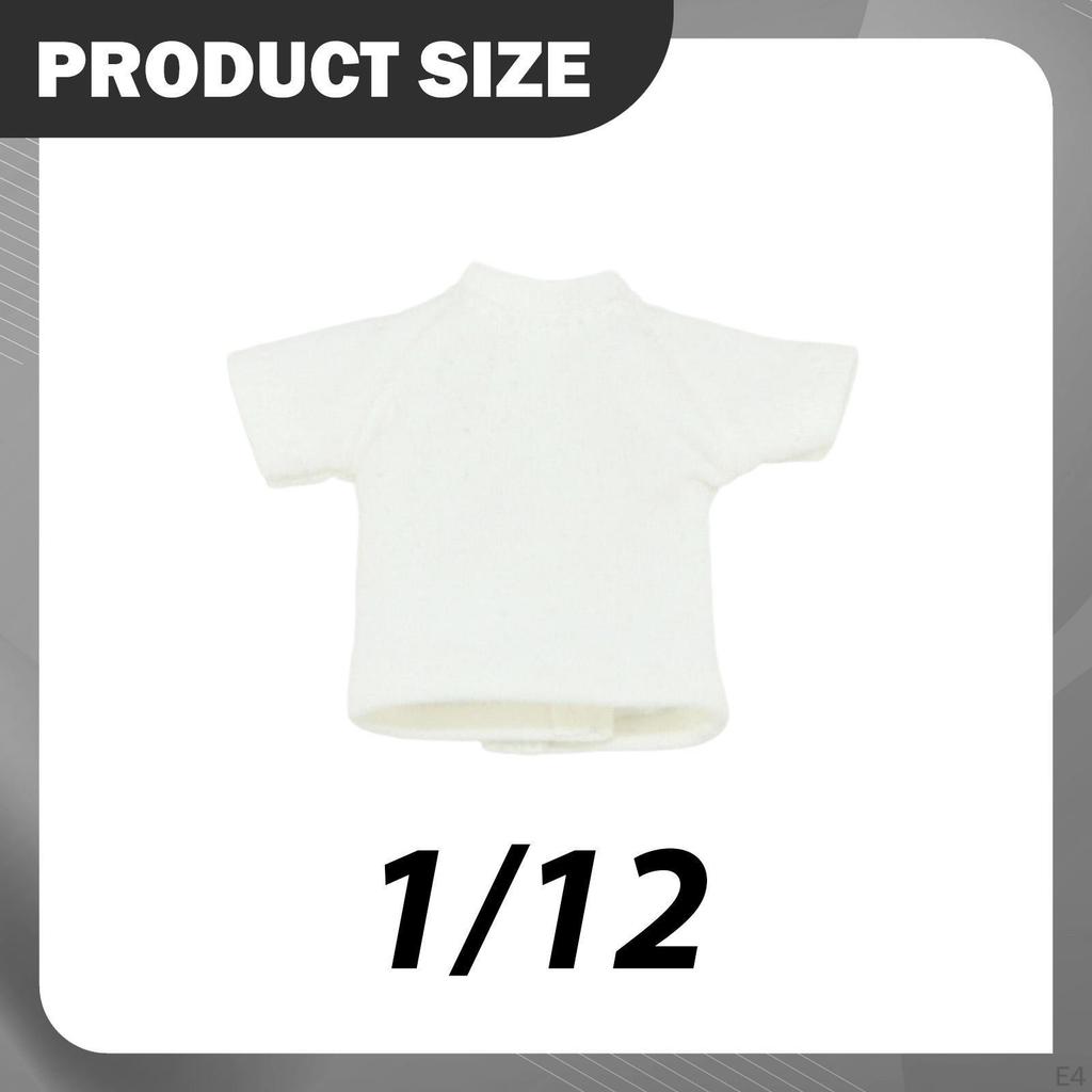 1 Stück Miniaturfigur T-Shirt 1/12 Maßstab Action Kleidung Kostüm Zubehör