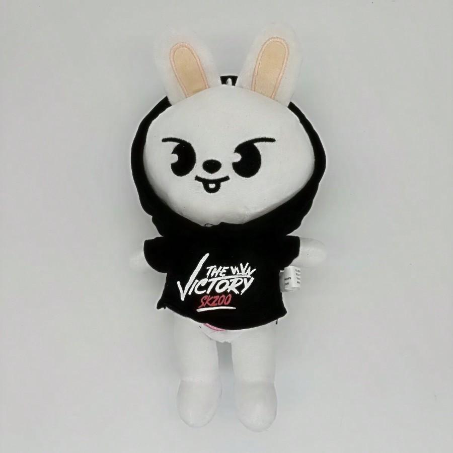 Skzoo 20cm Korean Pop Animation Design Plush Plaything Stray Plush Plaything Adorable Adult KZ Fan Key Ring Pendant Present