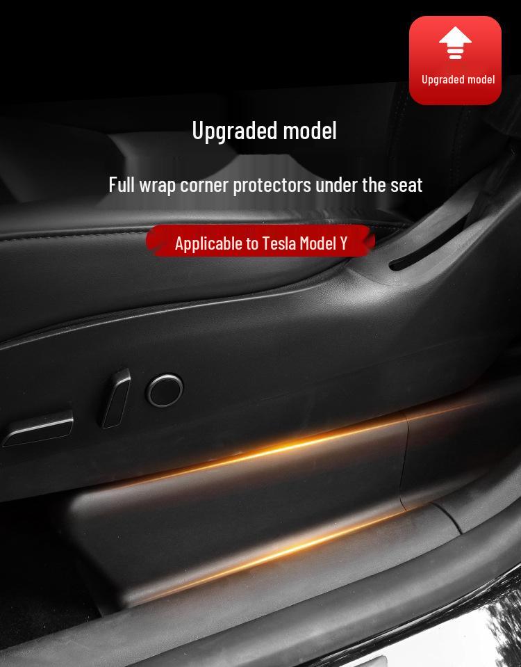 Tesla Model Y Under-Seat Slider Kick Protection Cover for Rear Door Sill