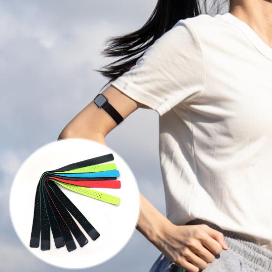 4 Pcs Replacement Heart Rate Monitor Band Soft Elastic Lycra Heart Rate Strap Adjustable Bluetooth-compatible Running Heart Rate Watch Arm Strap