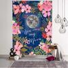 Home Wall Decoration Tapestry Flower Moon Background Hanging Cloth Office Living Room Tapestry