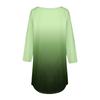 Damenmode Lässige Ausgeh-Tops Bedruckte Raglanärmel 3/4-Ärmel Pullover Rundhals-Tops