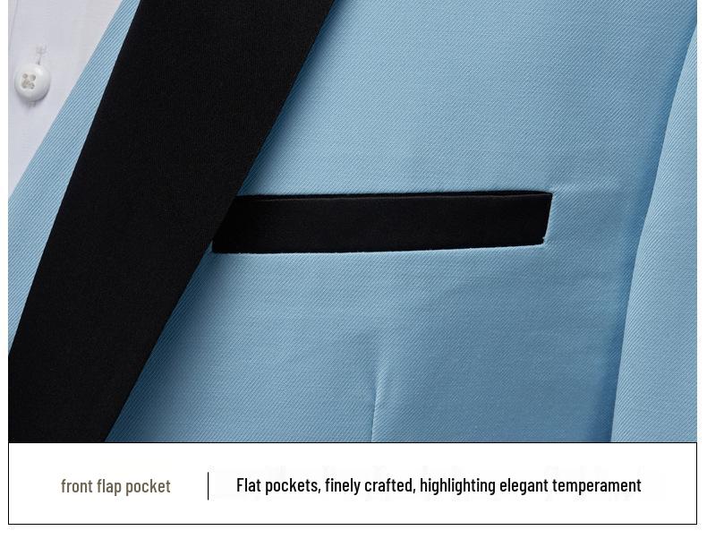 Men's Plus Size Business Casual Suit Three-Piece Set for Weddings and Events