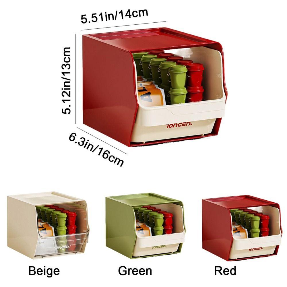Wall-Mounted Tea Bag Storage Box Dustproof Instant Coffee Rack Sundries Storage Rack for Home