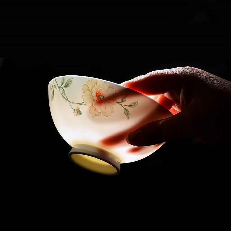 Tangshan Bone China New Chinese Style Tableware Set: Bowls and Plates Collection