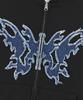 Mahagrid Butterfly Applique Hood Zip-Up Black(Mg2Esmm413A)
