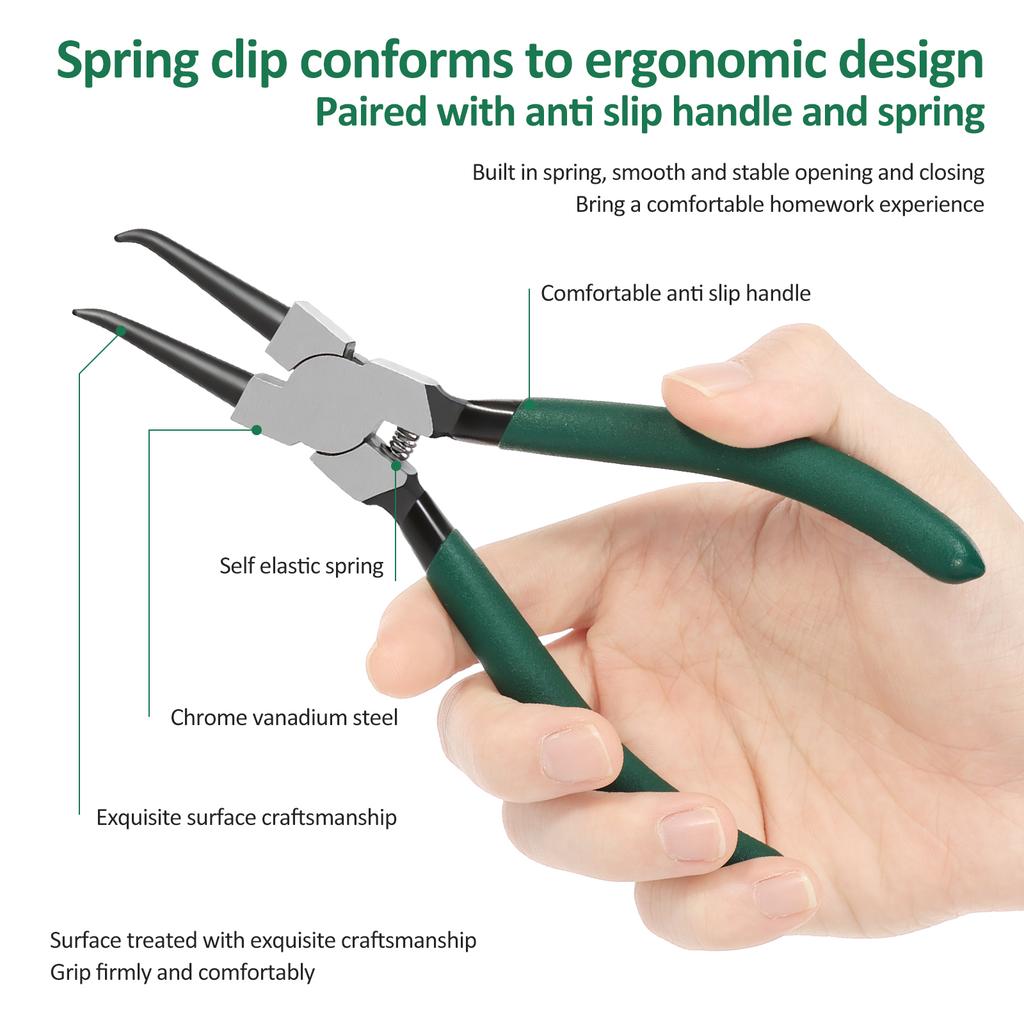 4Pcs Retaining Ring Removal Pliers  Internal and External Snap Ring Pliers For Removing Installing Puller Locking Rings Shafts