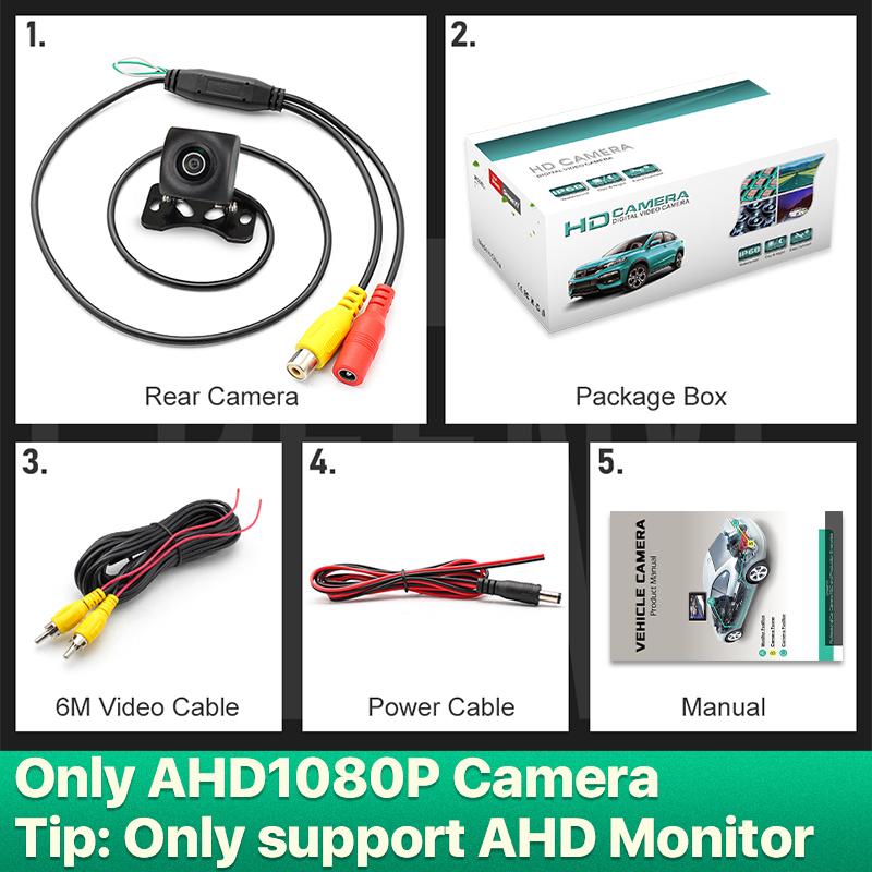 

HD AHD 7-дюймовый автомобильный зеркальный монитор с 170° 1080P AHD камерой заднего вида Высокое разрешение Автомобильный IPS Полноценный Зеркальный Дисплей