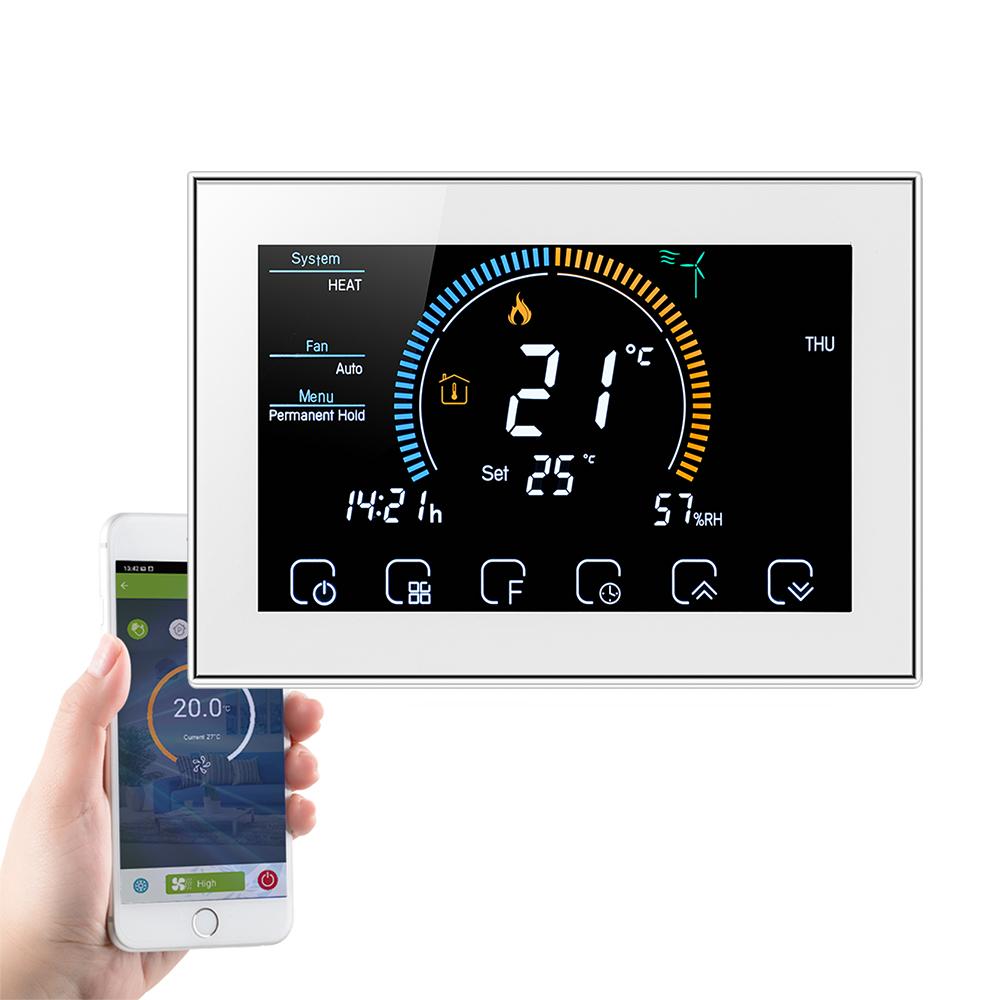 Qiumi 4.8 - Inch Display Air Conditioner Thermostat: Smart and Intuitive Climate Management 2 TUBE WHITE